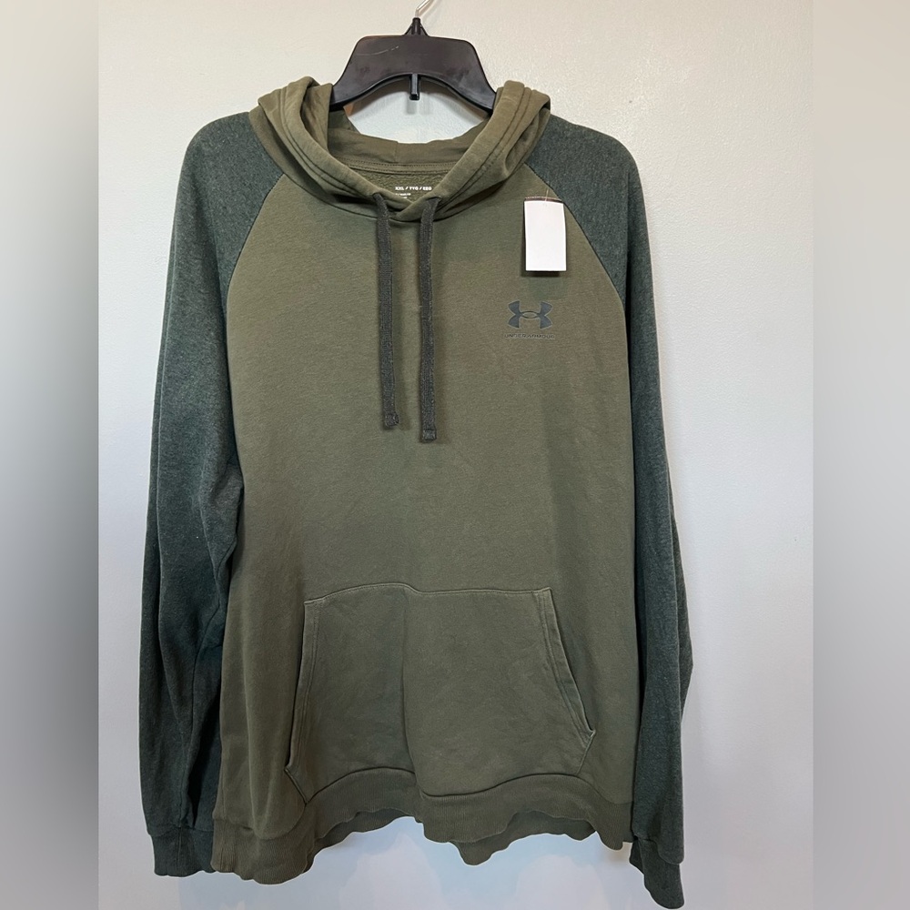 🔥Under Armour MEN'S Hoodie COLOR DARK GREEN STYLE 1366357-390 SIZE 2XL/XXL